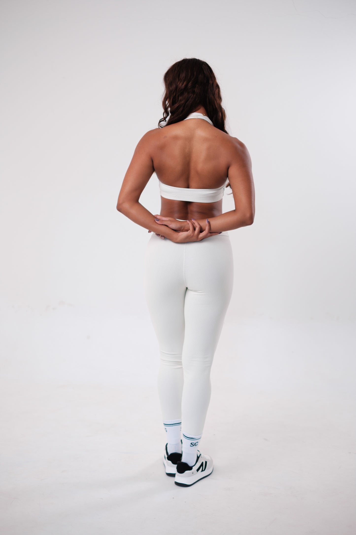 Conjunto Legging e Top Frente Única Blackout Off White