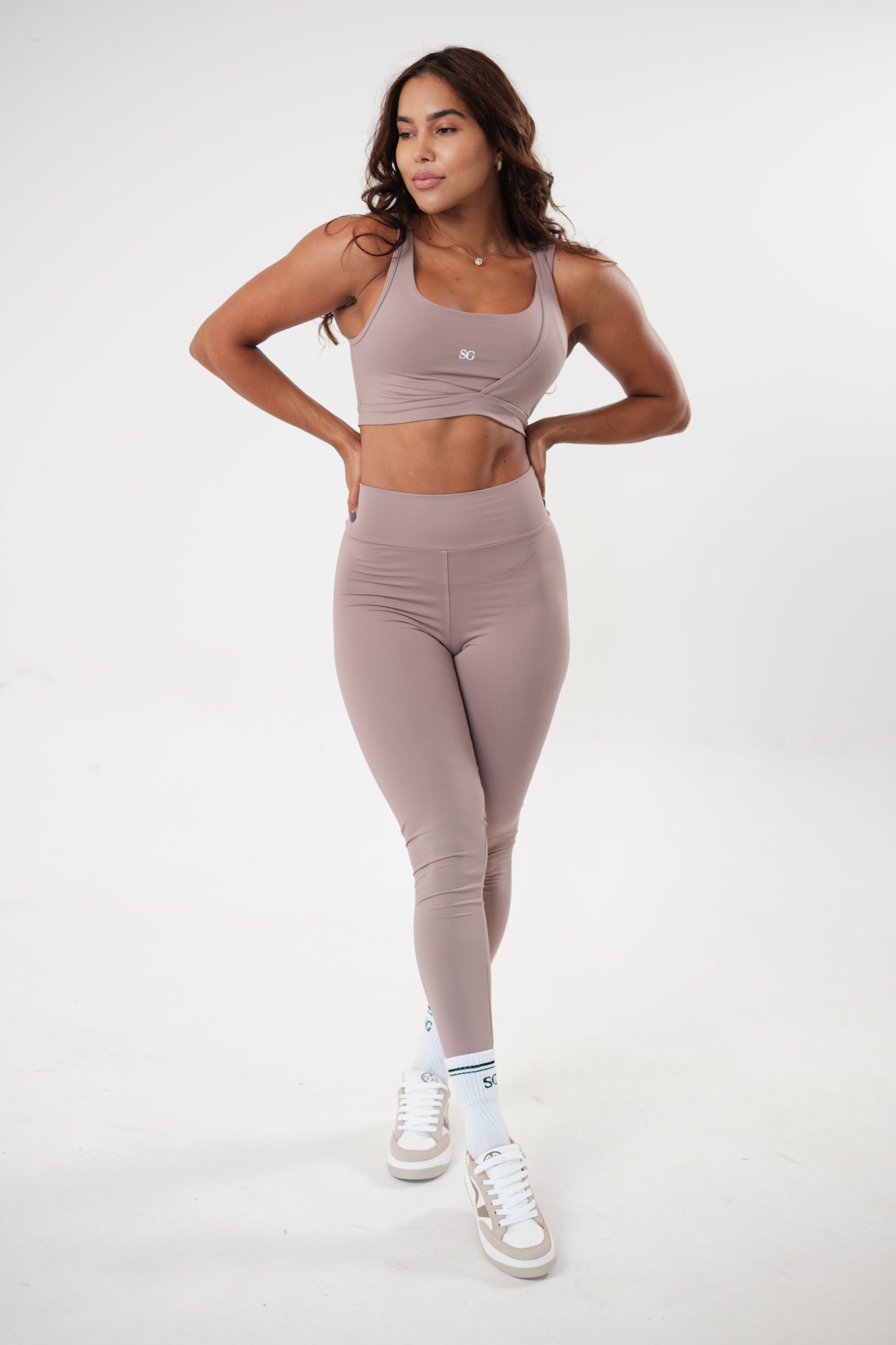 Conjunto Legging e Top Essentials Chocolate