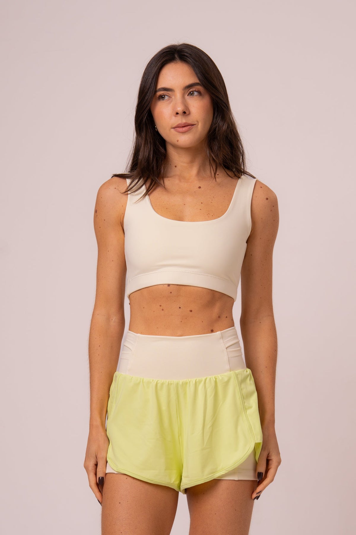Conjunto Short Duplo e Top Soul Off White