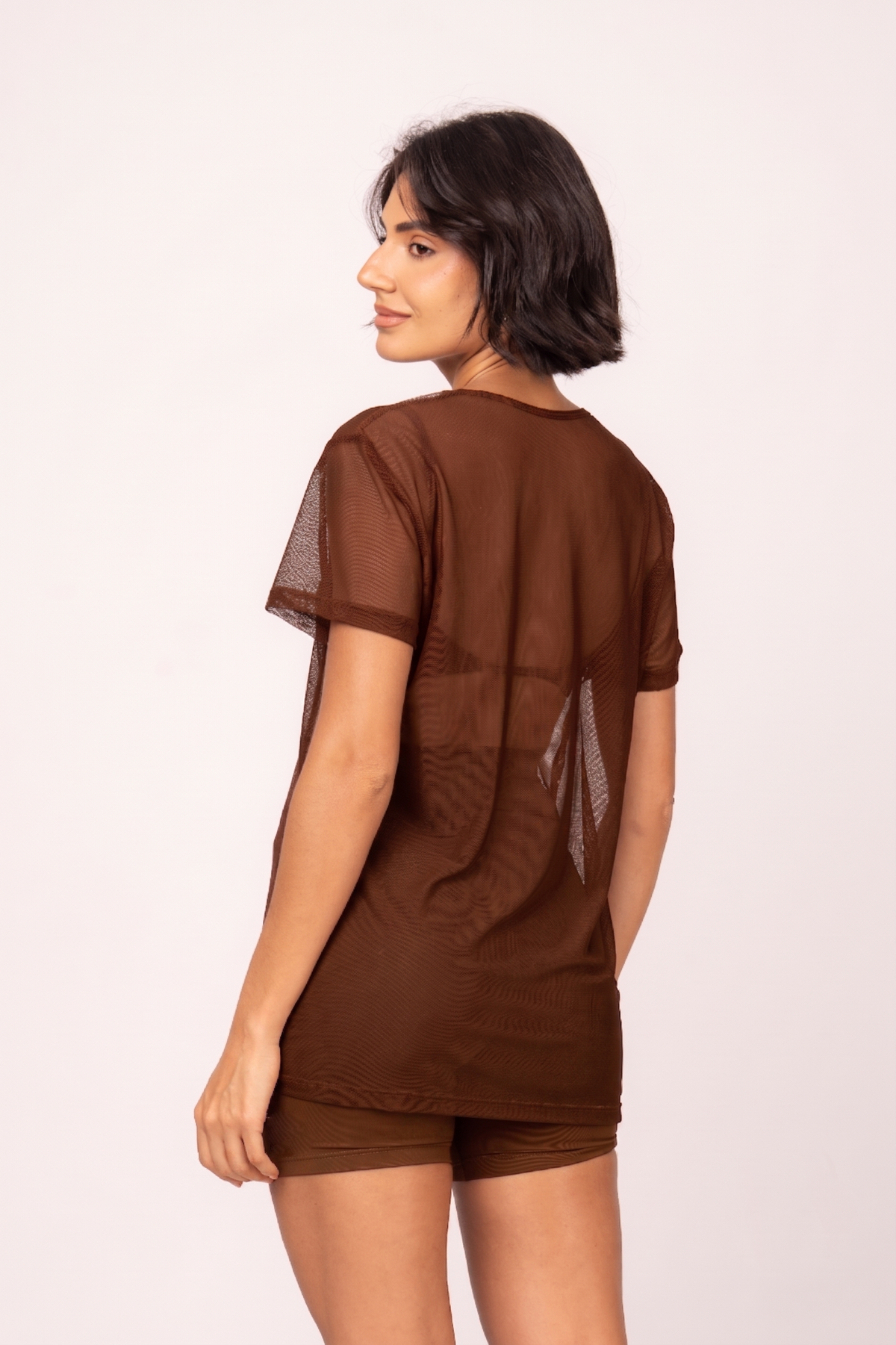Blusa de Tule Café