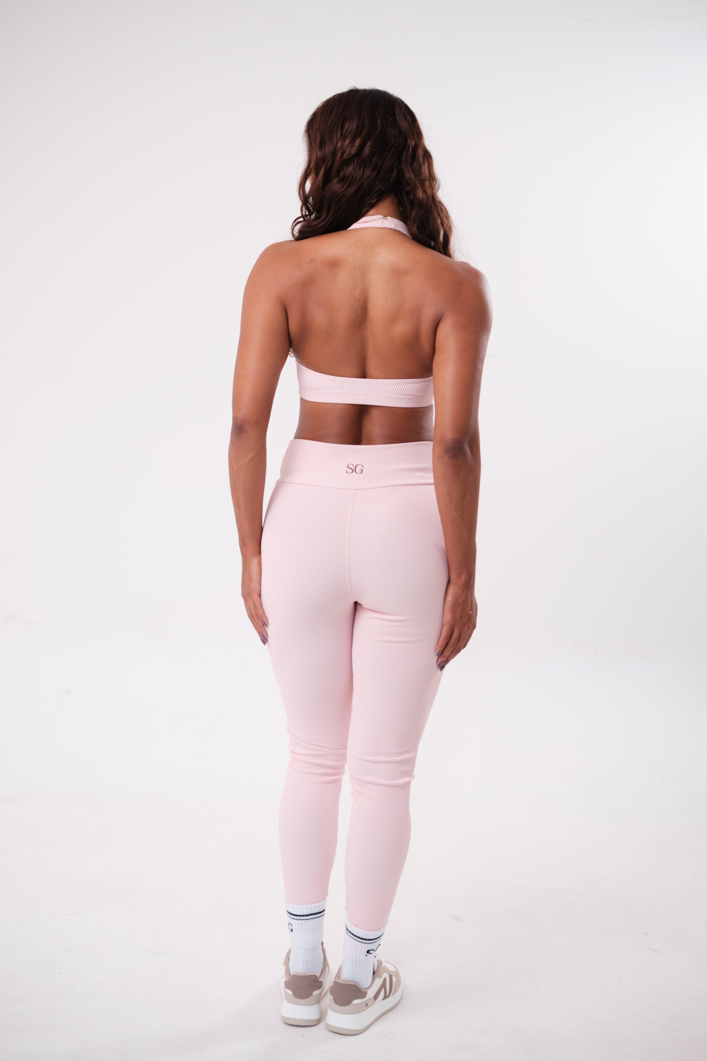 Conjunto Legging e Top Frente Única Blackout Rosa Seco
