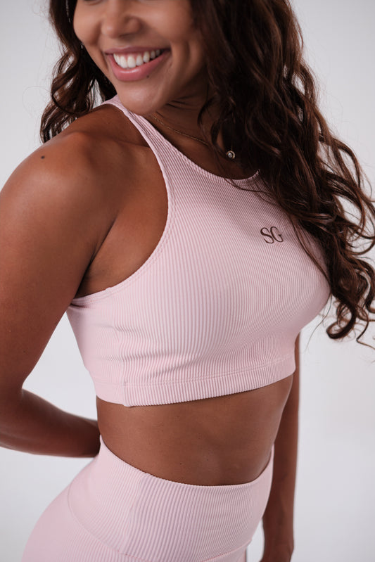 Conjunto Short e Top Nadador Blackout Rosa Seco