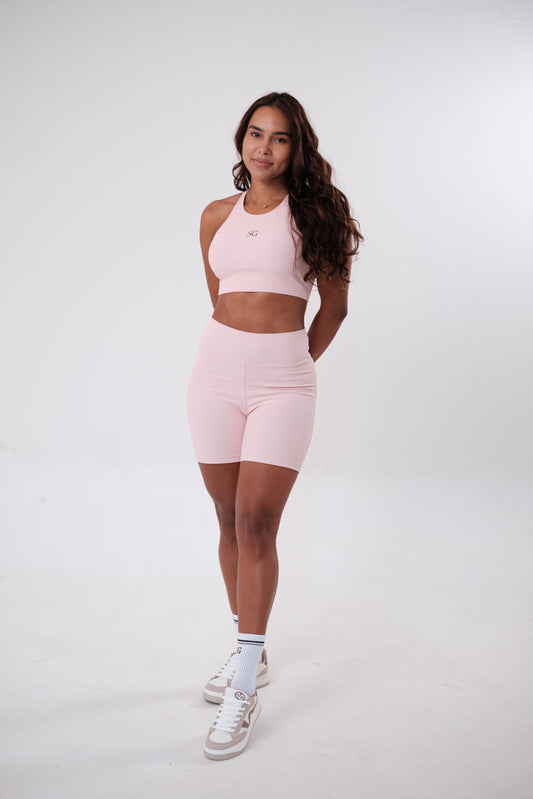 Conjunto Short e Top Nadador Blackout Rosa Seco