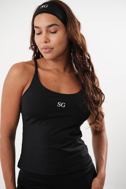 Blusa Regata Alça Dupla Preto