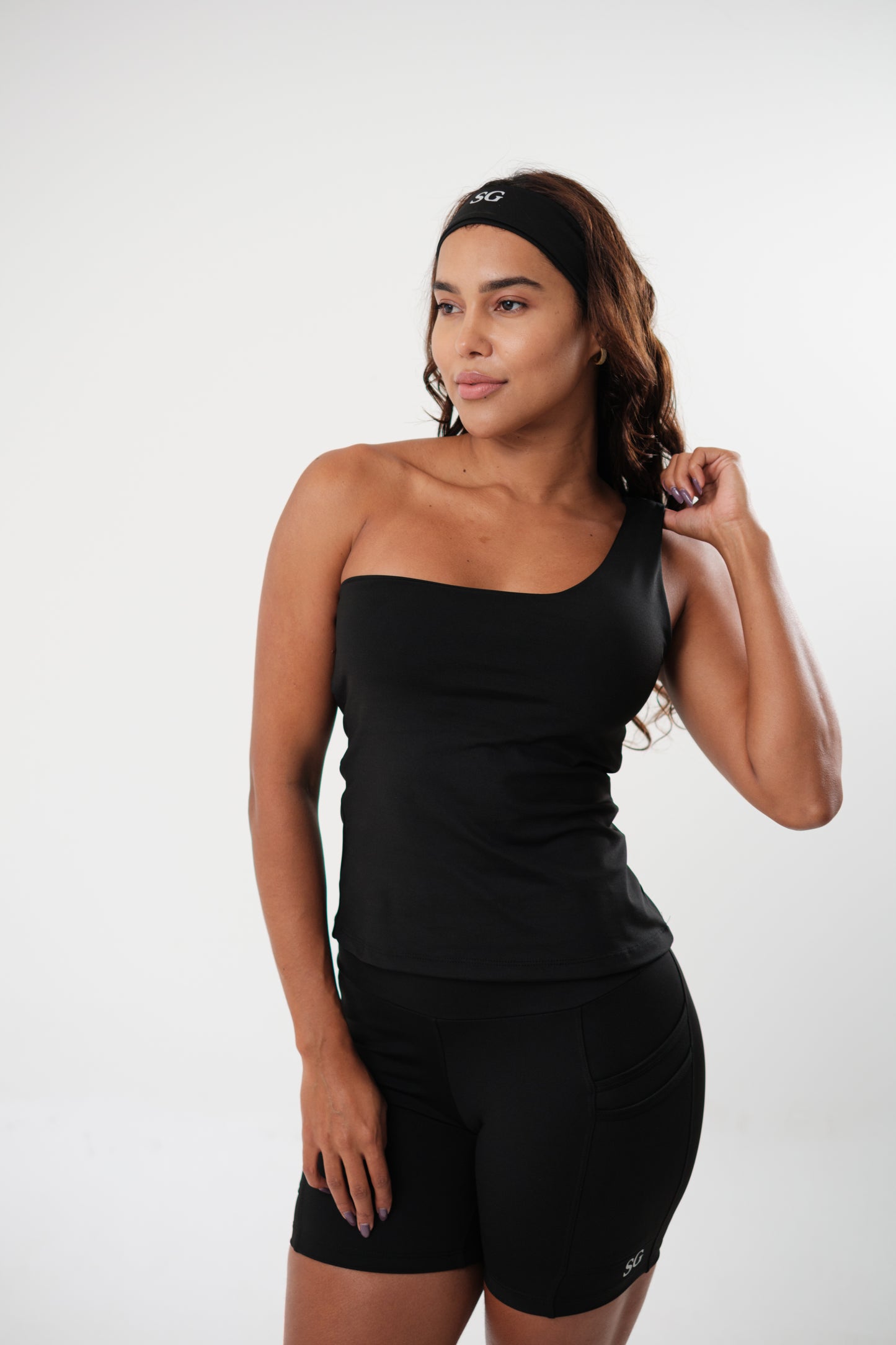 Blusa Regata Alça Única Preto