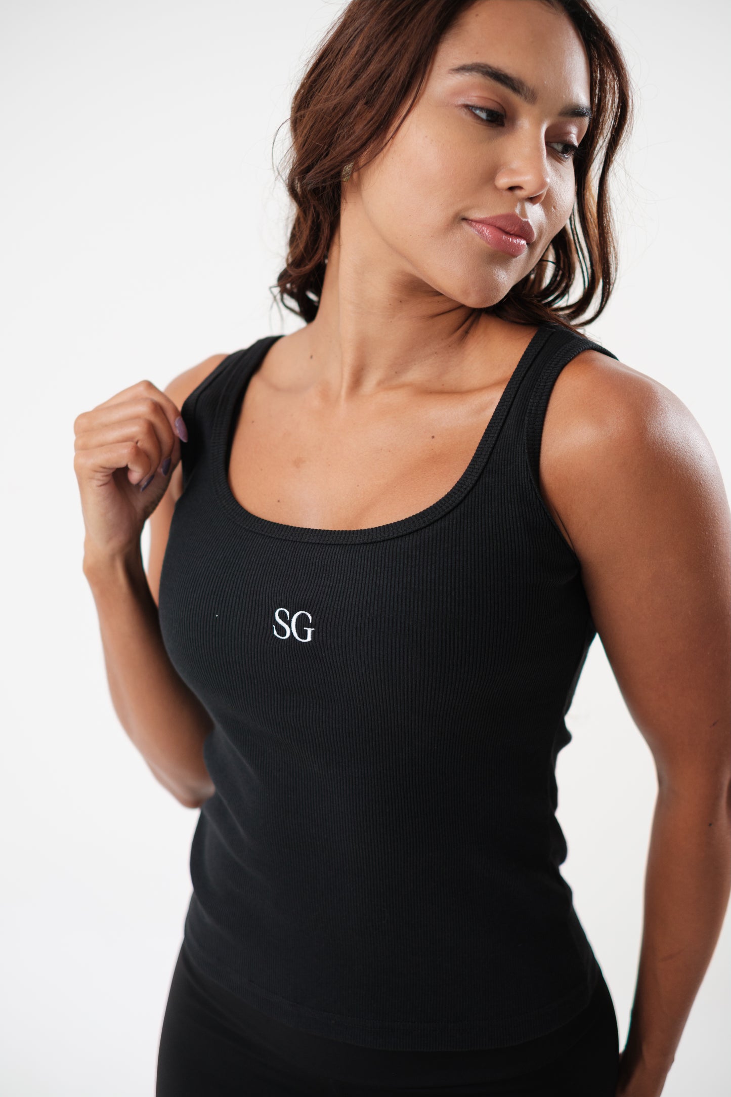 Regata Decote Quadrado Preto