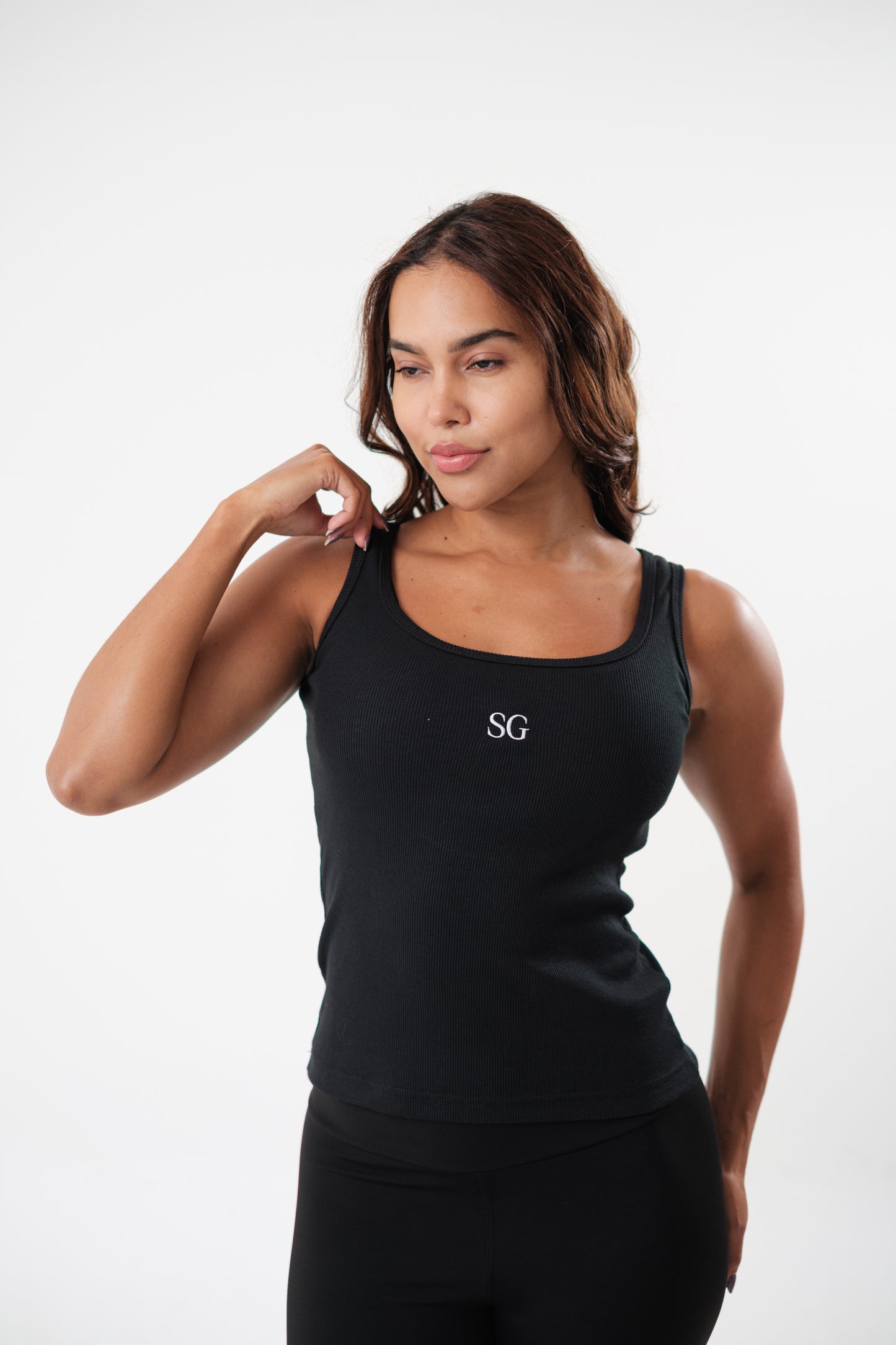 Regata Decote Quadrado Preto