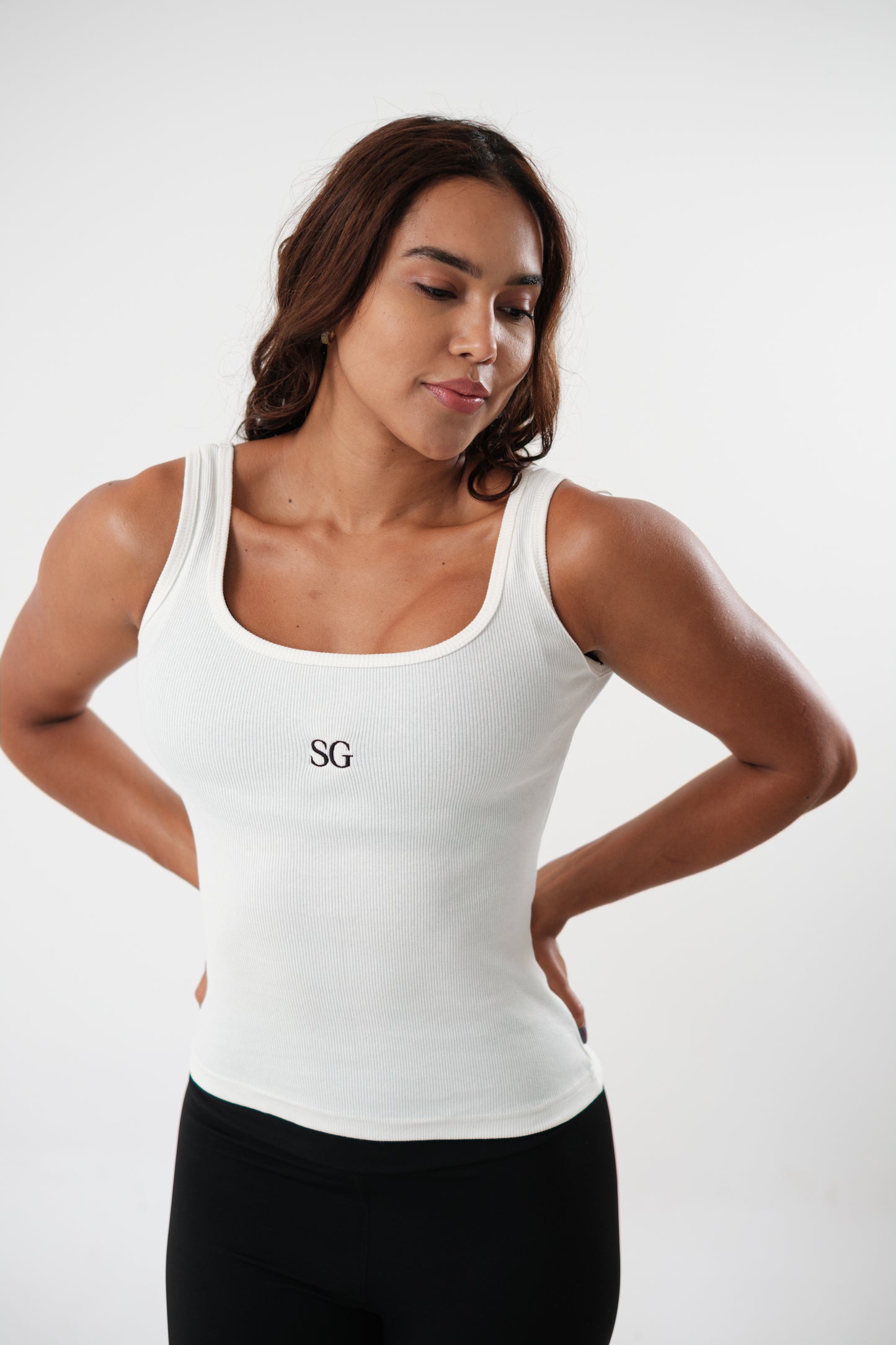 Regata Decote Quadrado Off White