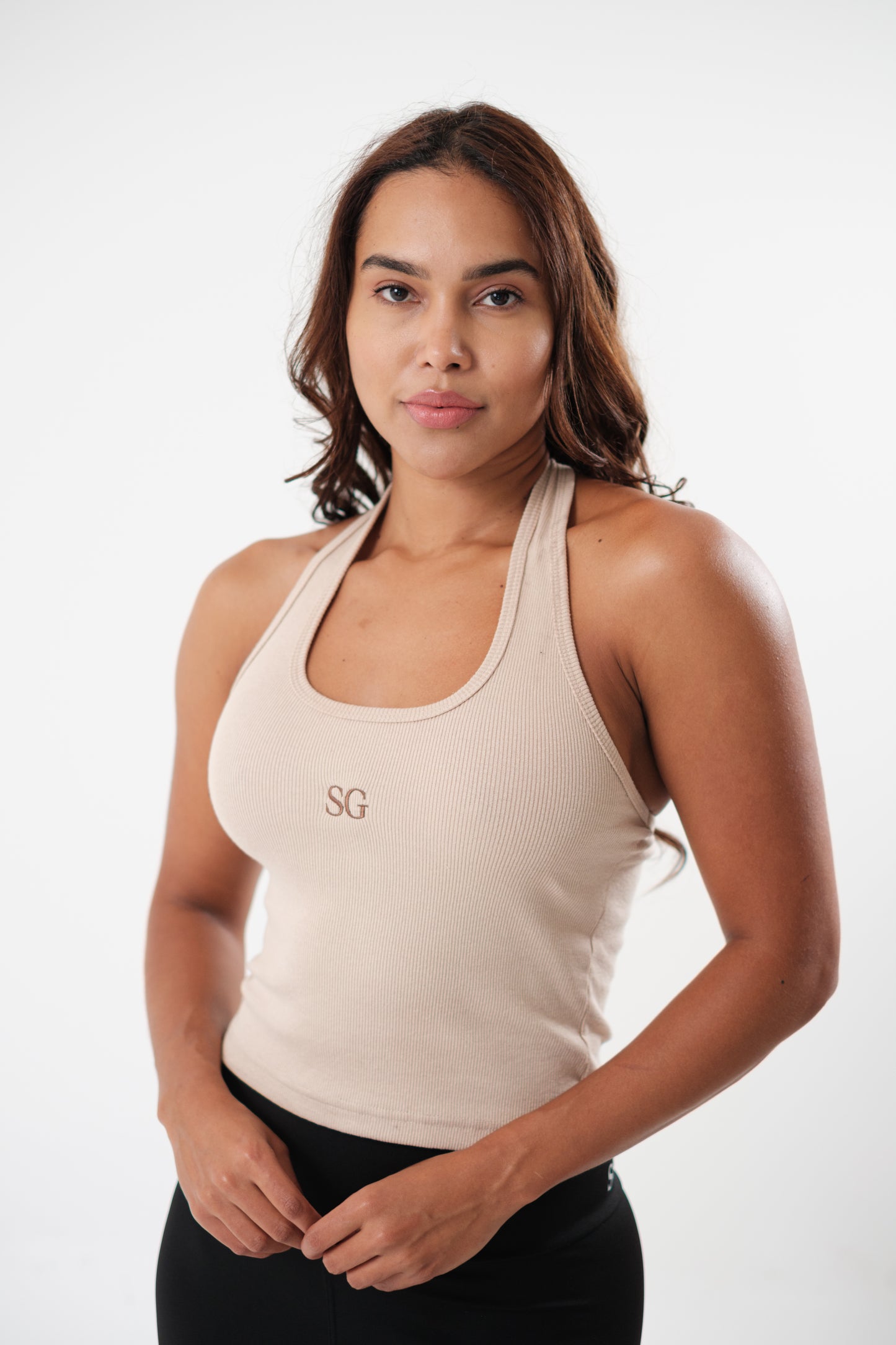 Regata Decote Redondo Areia