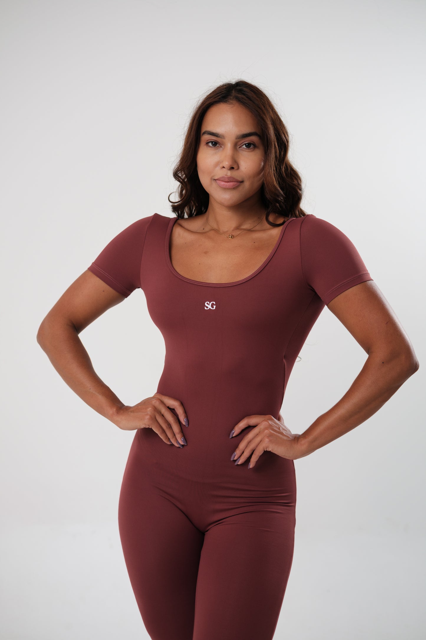 Macacão Longo Essentials Marsala