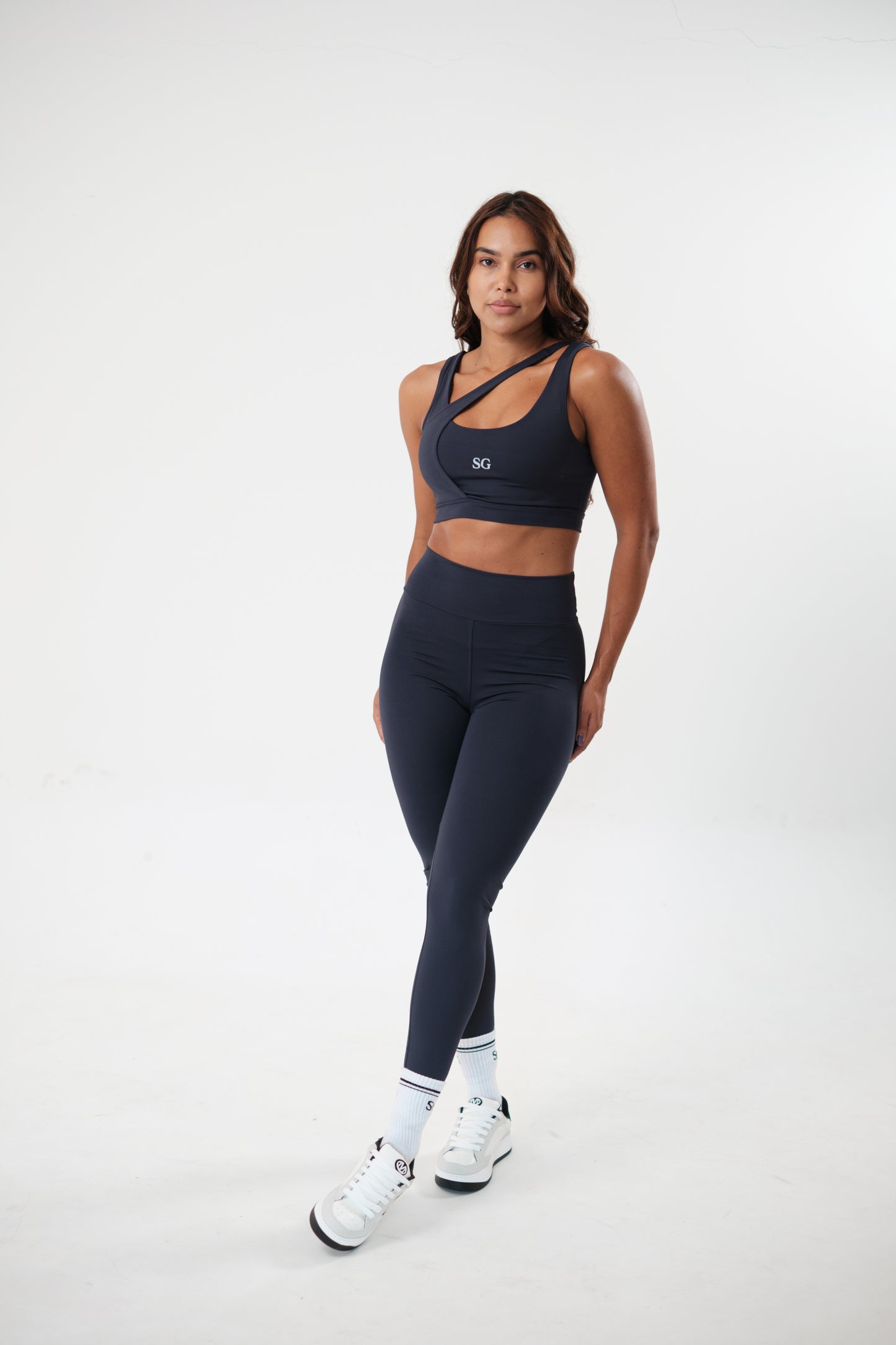 Conjunto Legging e Top Essentials Azul Noturno