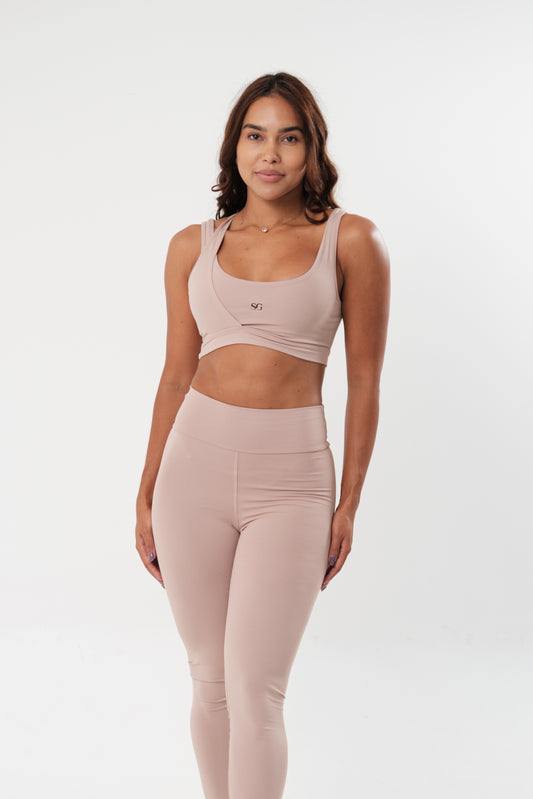 Conjunto Legging e Top Essentials Areia