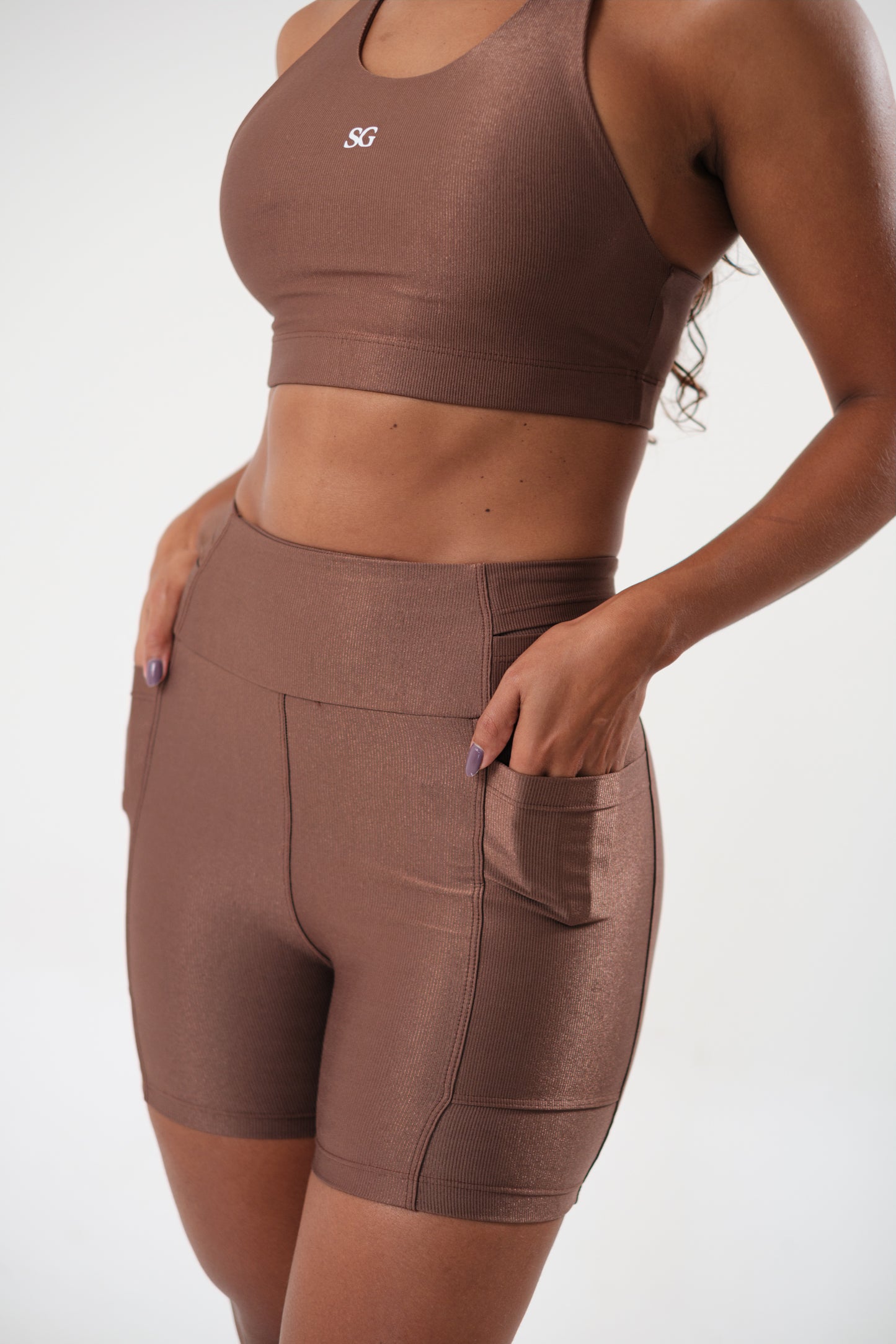 Conjunto Short e Top Runner Café