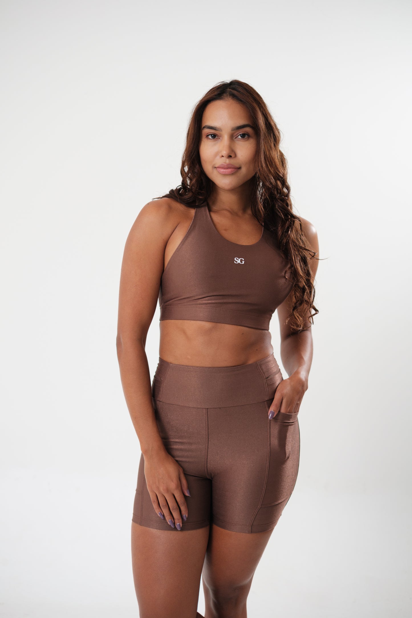 Conjunto Short e Top Runner Café