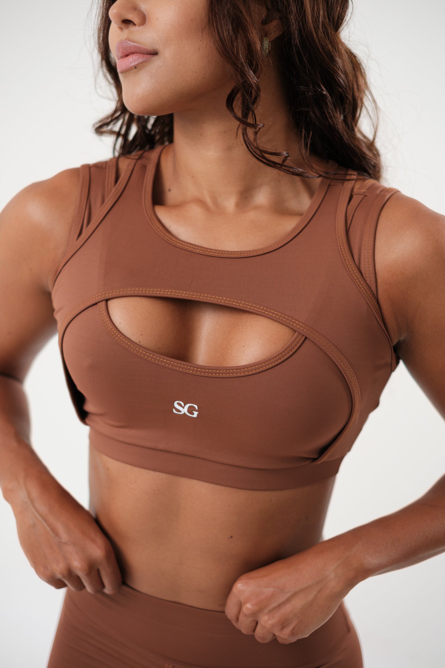 Conjunto Legging e Top Full Caramelo