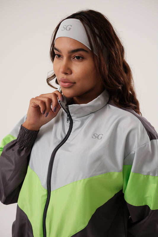 Jaqueta Corta-Vento Run Chumbo