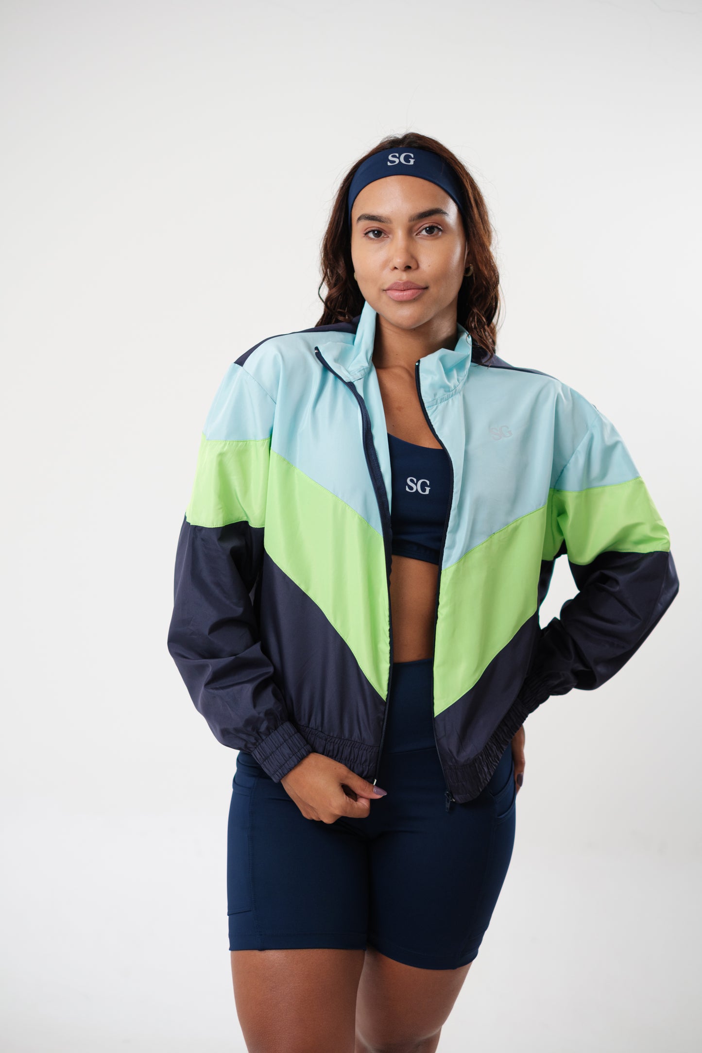 Jaqueta Corta-Vento Run Azul Marinho