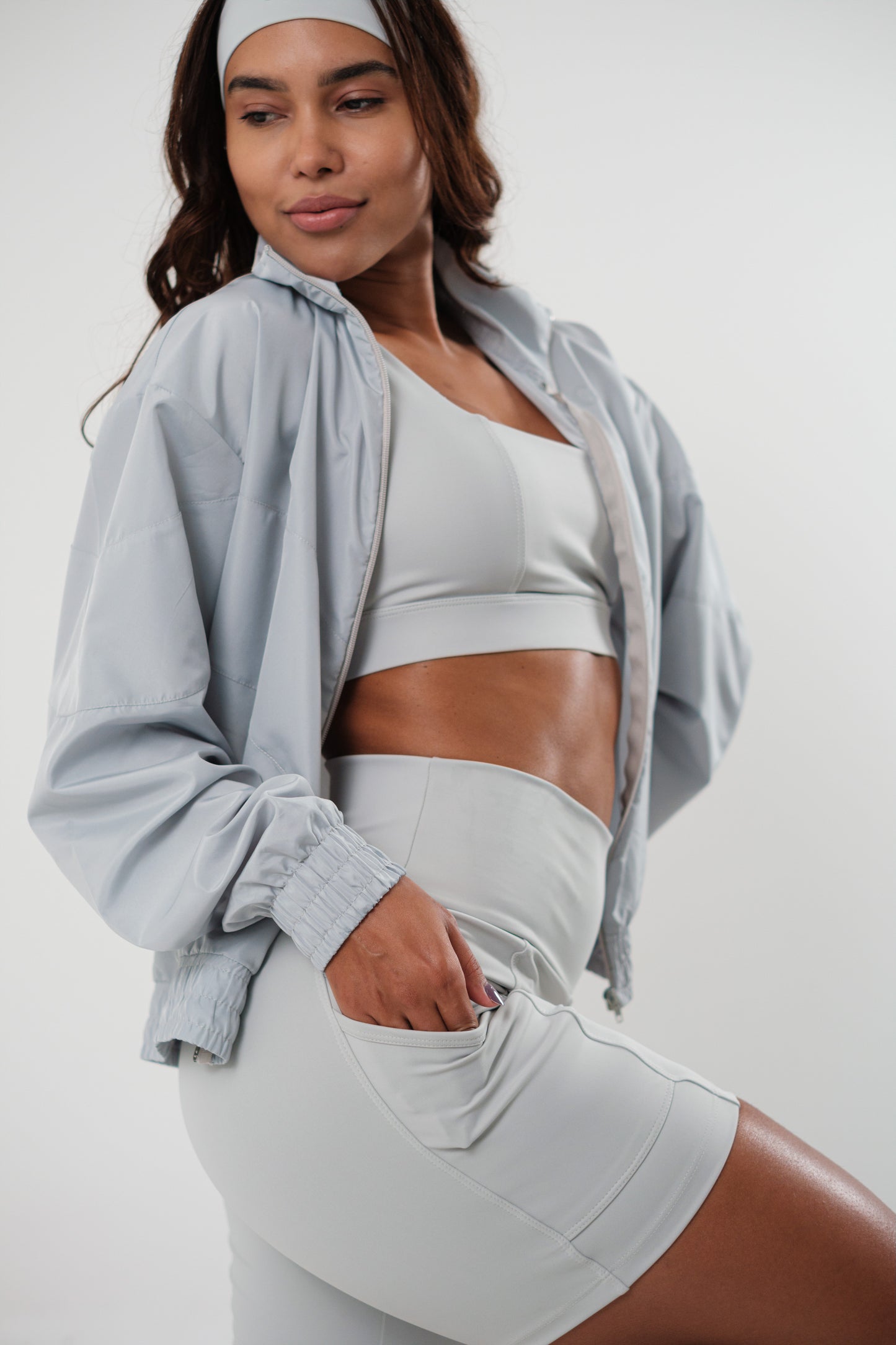 Jaqueta Corta-Vento Run Cinza