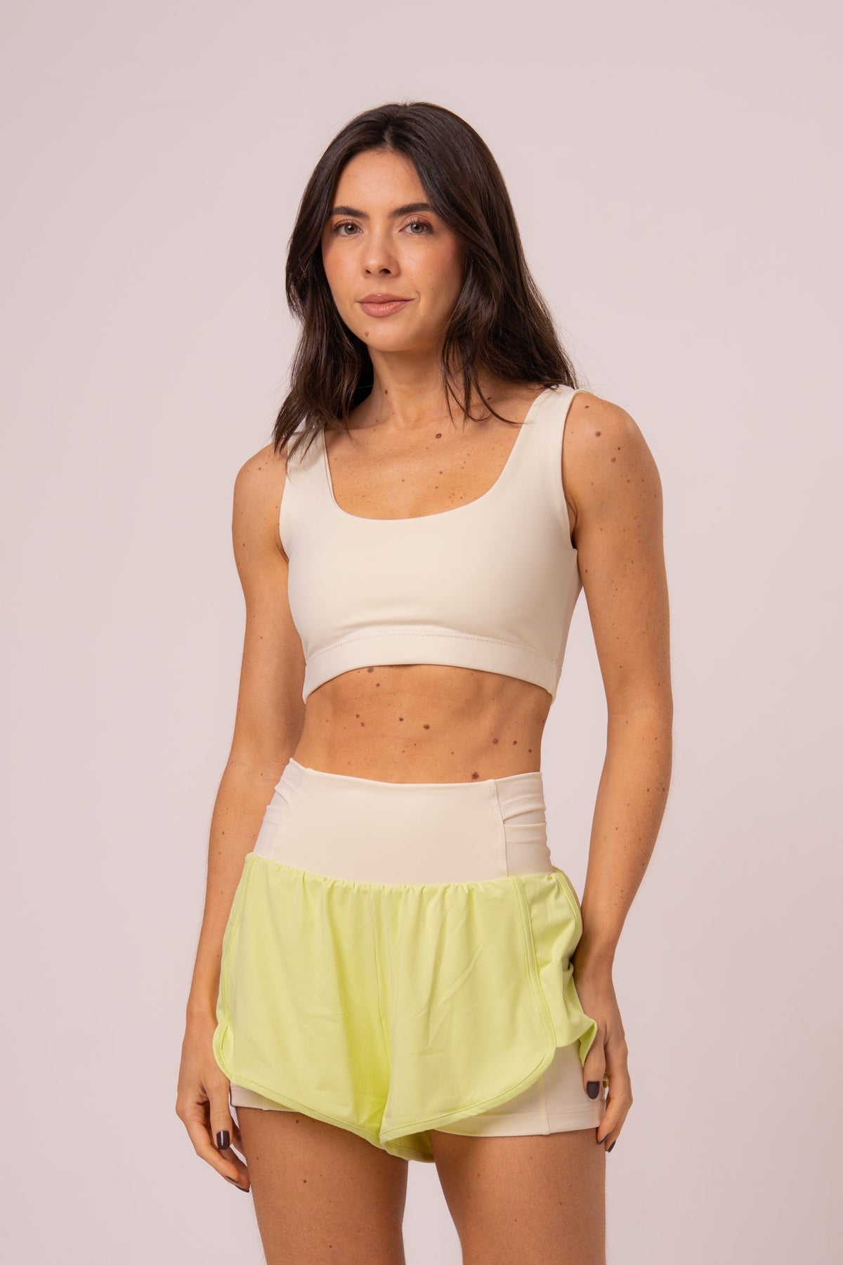 Conjunto Short Duplo e Top Soul Off White