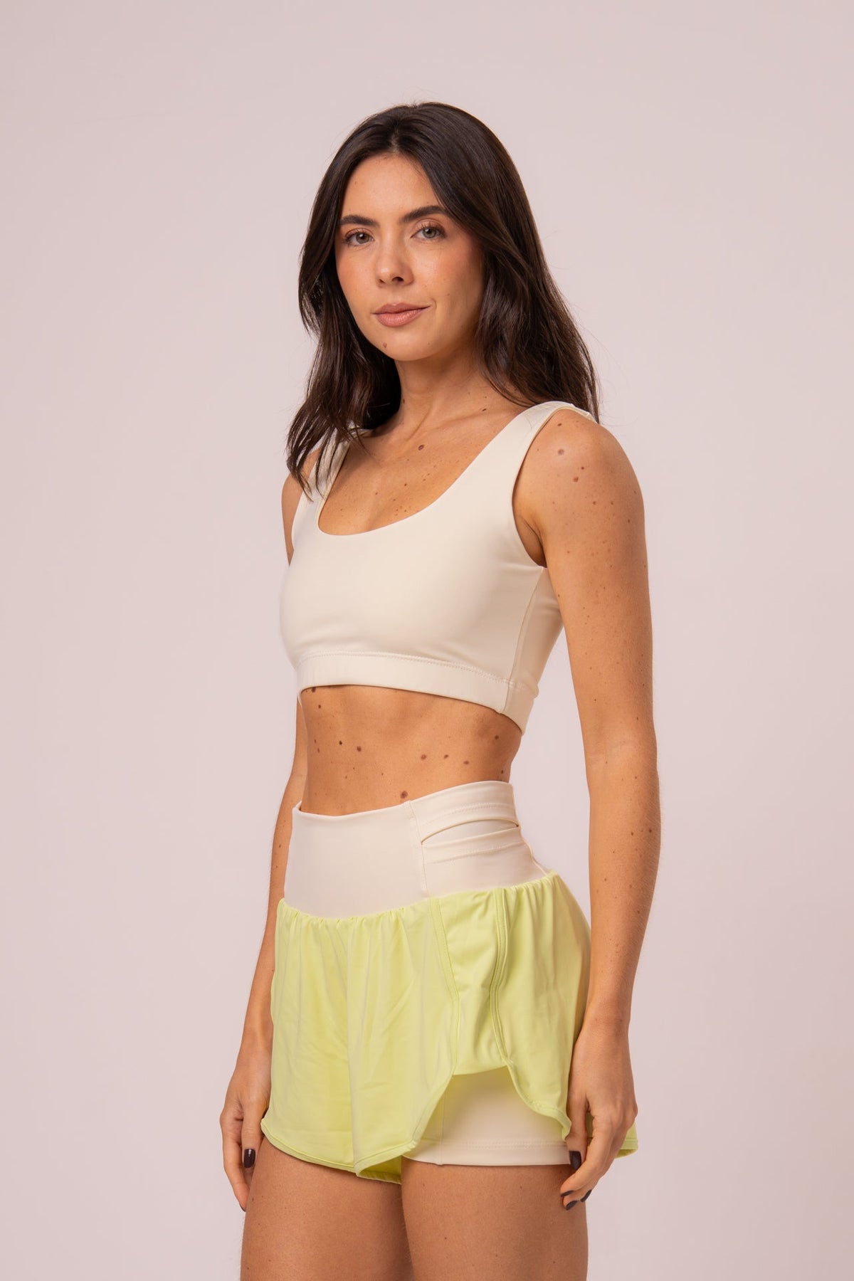 Conjunto Short Duplo e Top Soul Off White