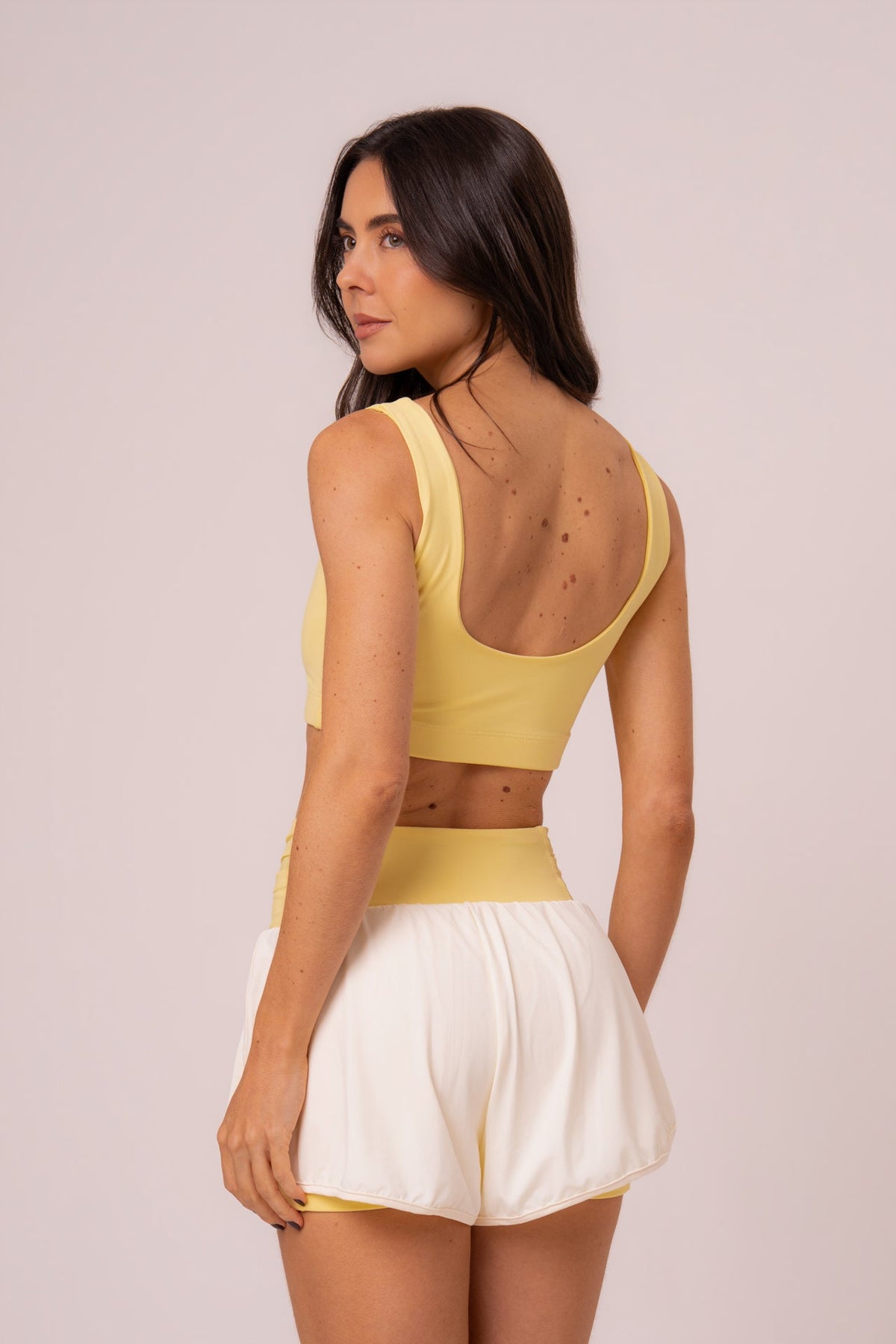 Conjunto Short Duplo e Top Soul Amarelo