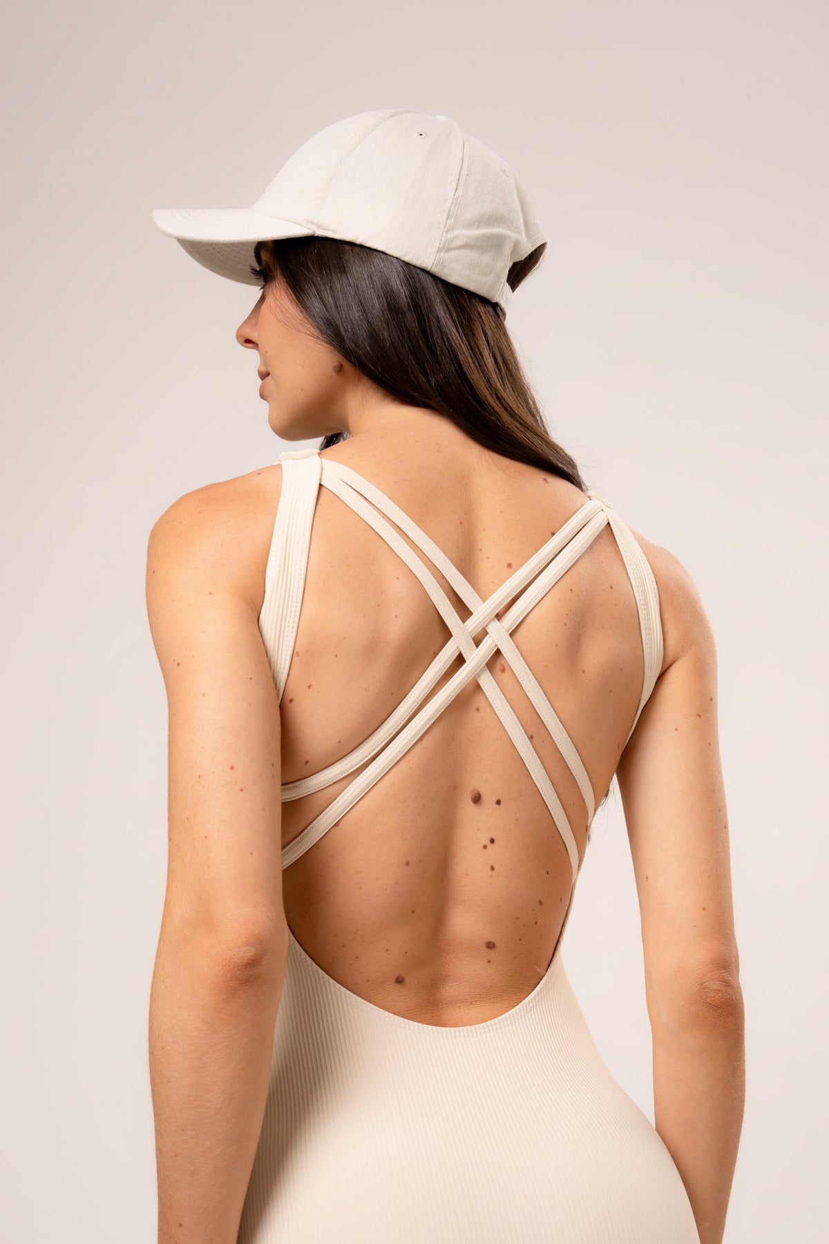 Macaquinho Halter Neck Off White