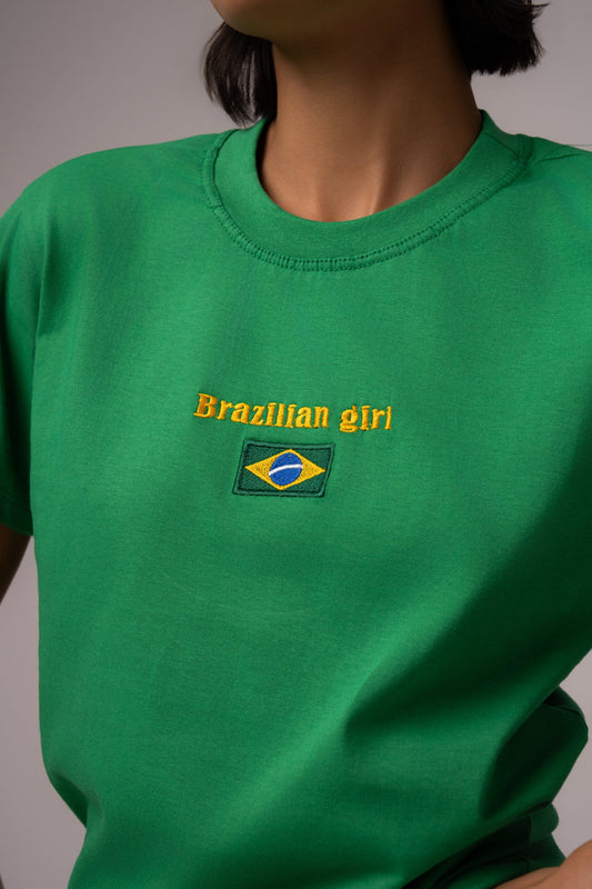 Camiseta Algodão Bandeira Verde Floresta