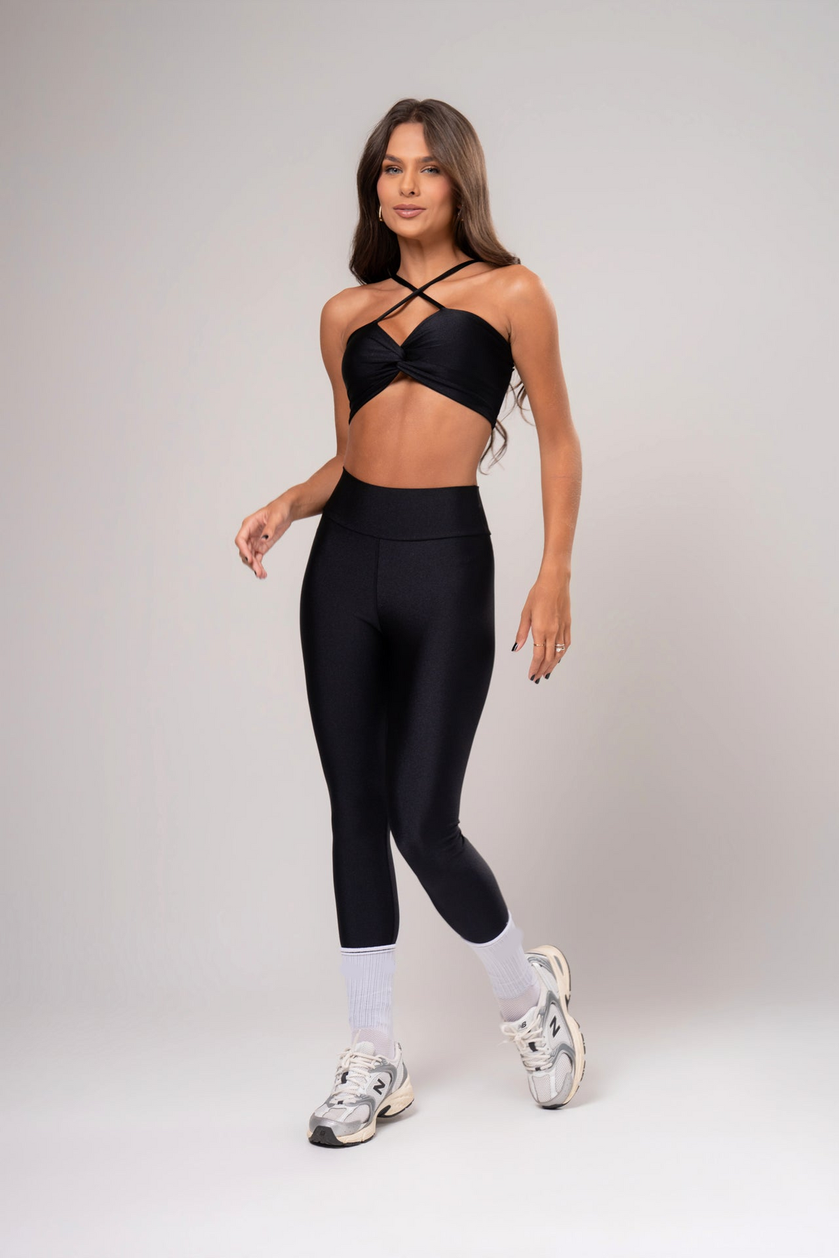 Conjunto Legging e Top Torcido Preto