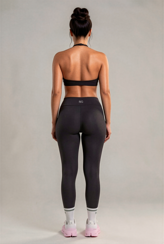 Conjunto Legging e Top Frente Única Preto